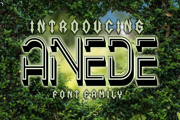 Anede: A Stylish Display Font