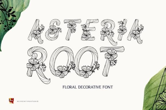 Asteria Root: A Floral Typeface for Creative Design