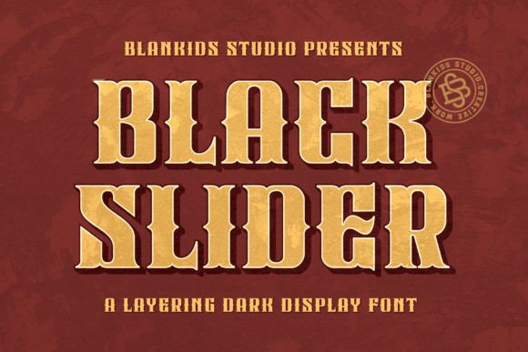 Black Slider Font for Creative Makers