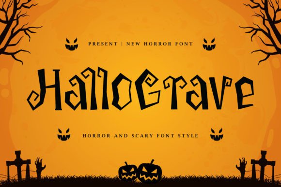 Hallograve: A Spooky Display Font