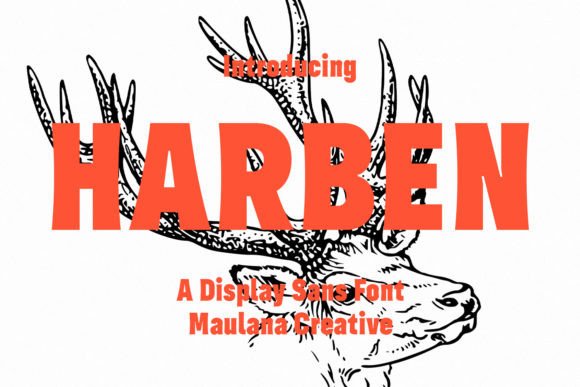 Harben: A Wavy Stem Display Font