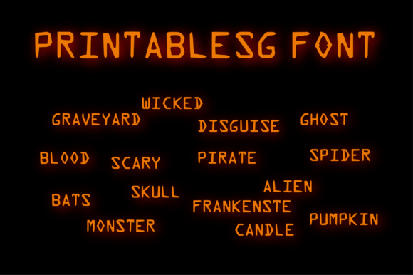 Printablesg: A Spooky Display Font