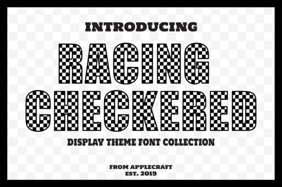 Racing Checkered Font for Creative Projects