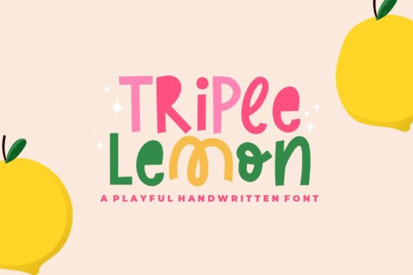 Triple Lemon: A Bright Typographic Choice