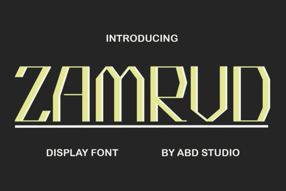 Zamrud: A Bold Display Font